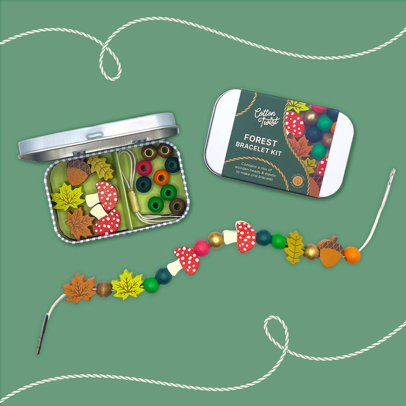 Cotton Twist | Perlesett med Treperler, Skog