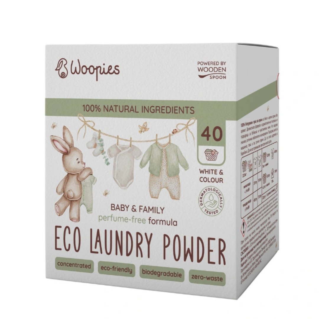 Wooden Spoon | Tøyvaskemiddel, "Woopies ECO Laundry Powder" | 1.5 kg