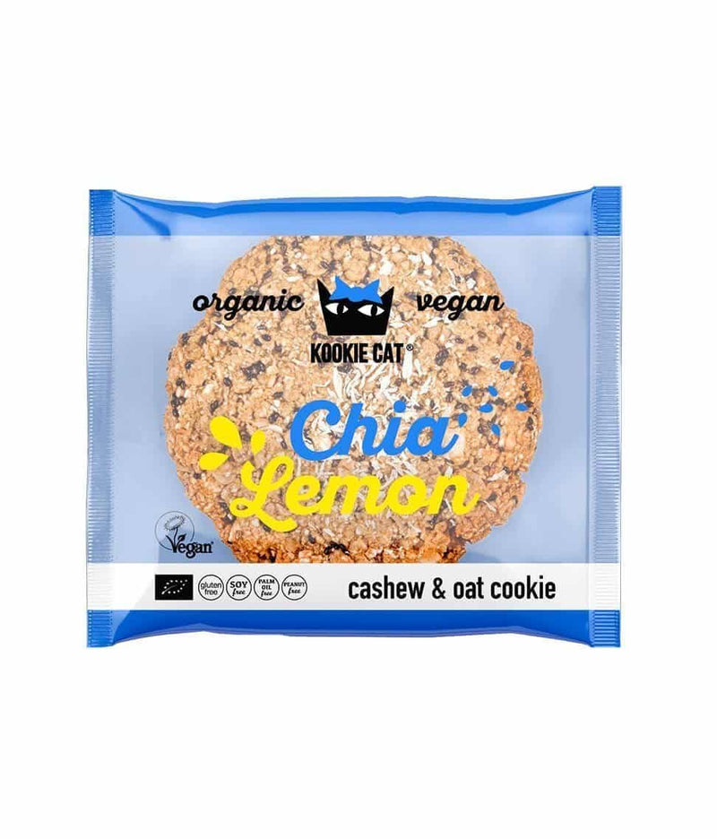 Smart Organic | Småkake/Kjeks, Chia og Sitron, Økologisk - Kookie Cat | 50g