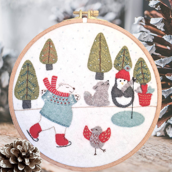 Corinne Lapierre | Broderisett i Ullfilt, Vinterglede