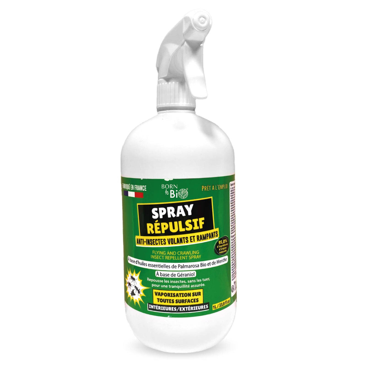 Born to Bio | Insektspray, Naturlig, mot Krypende og Flyvende Insekter | 1 liter