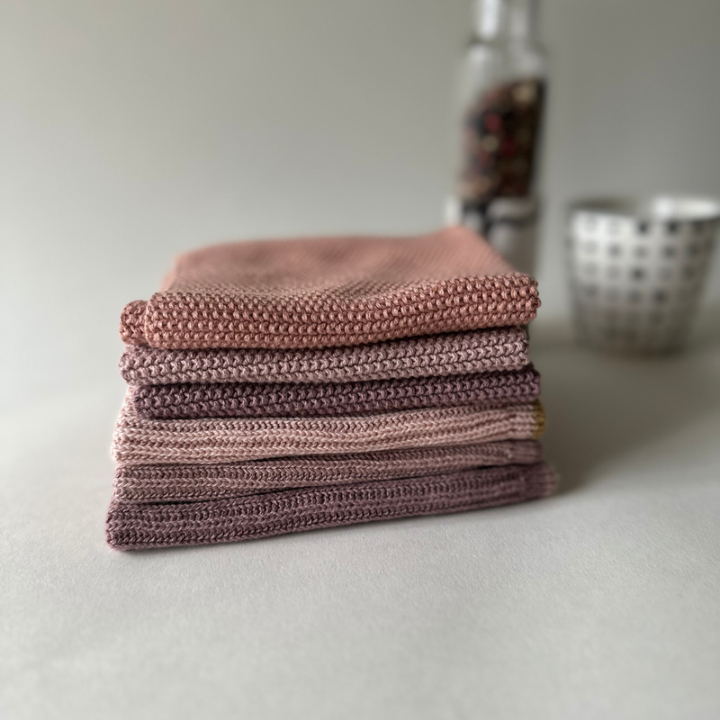 Aspegren | Økologiske Kjøkkenkluter 2 pk, Mauve - 25 x 25 cm