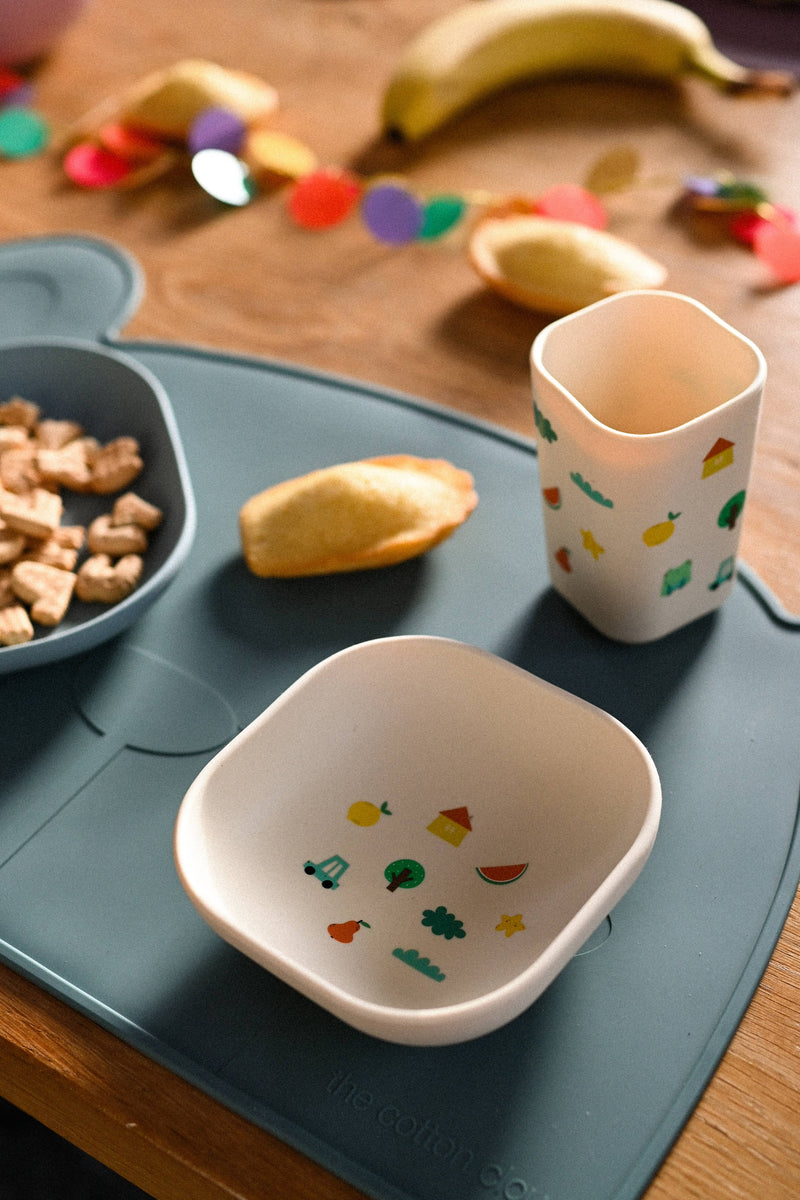 the cotton cloud | Silicone Tableware Set: Tiny Bits Wasabi