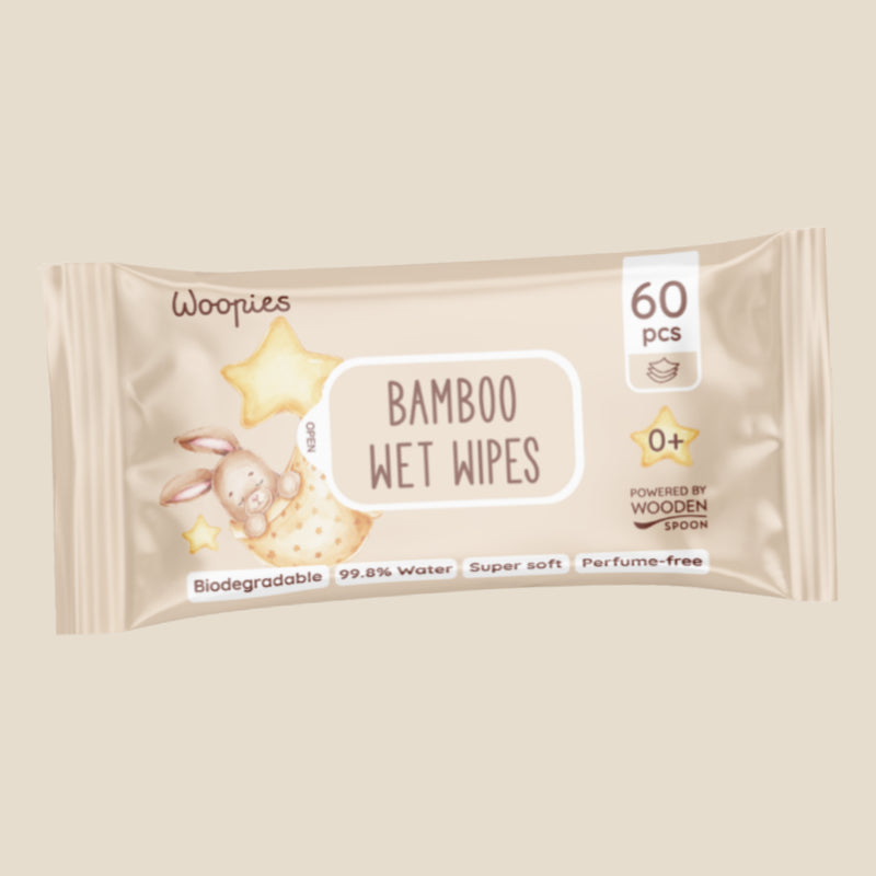 Wooden Spoon | Baby Bamboo Wet Wipes – 60 stk