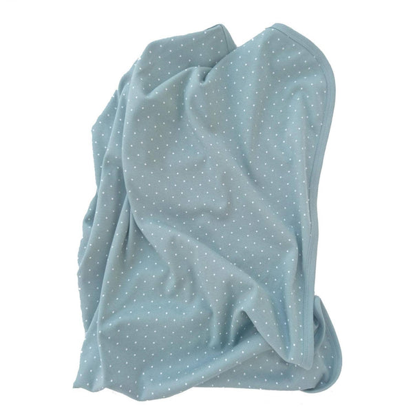 Summerville Organic | Organic Baby Blanket | Sapphire Dotty