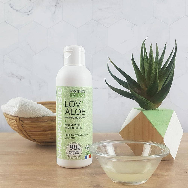 Propos'Nature | Shampo, Økologisk – Aloe Vera & Risprotein | 200 ml