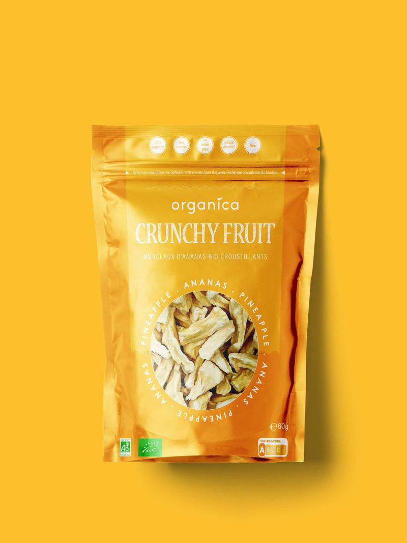 Organica | Økologisk Ananas, Frysetørret, 100% Ren Frukt | 60g ~ 420g