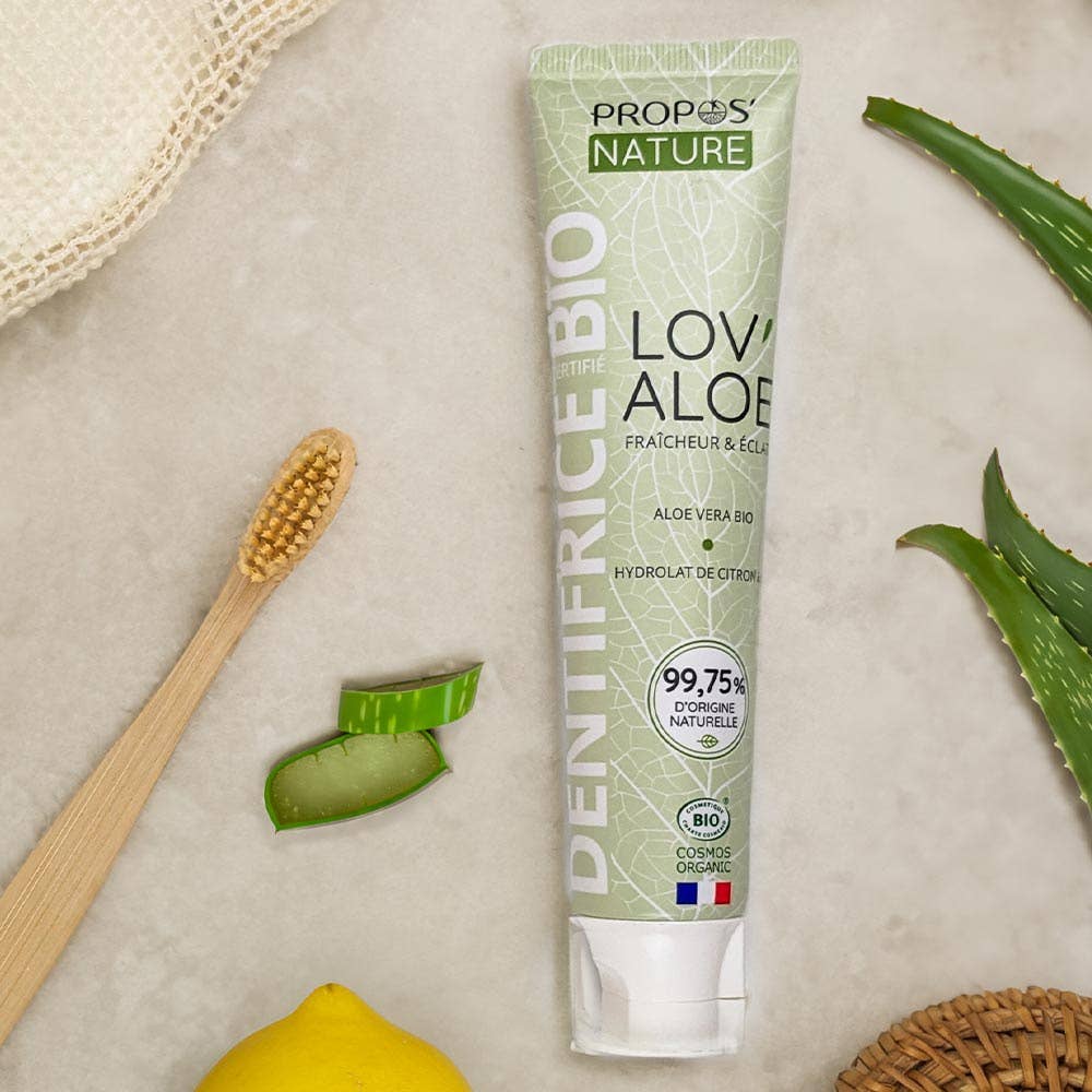 Propos'Nature | Lov’Aloé Økologisk Tannkrem – Aloe Vera & Sitron, fluor­fri (75 ml)