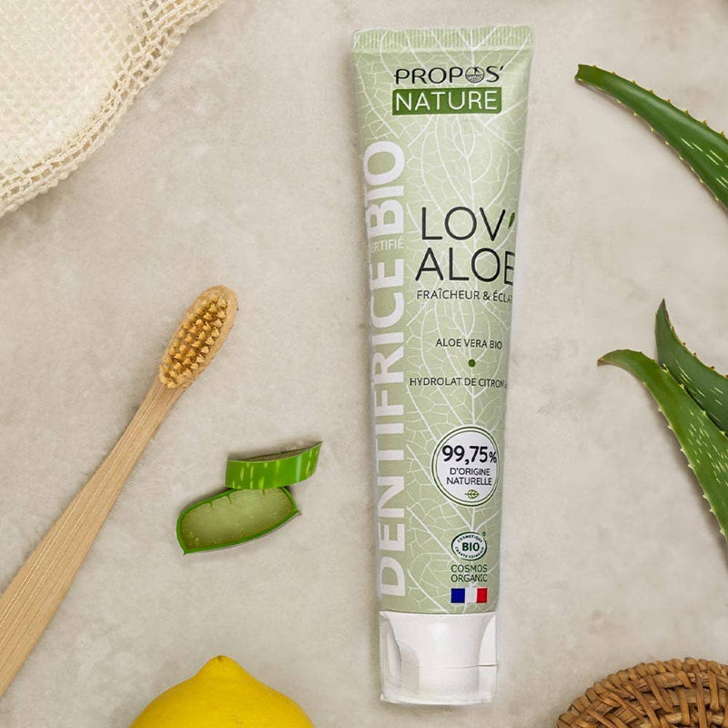 Propos'Nature | Lov’Aloé Økologisk Tannkrem – Aloe Vera & Sitron, fluor­fri (75 ml)