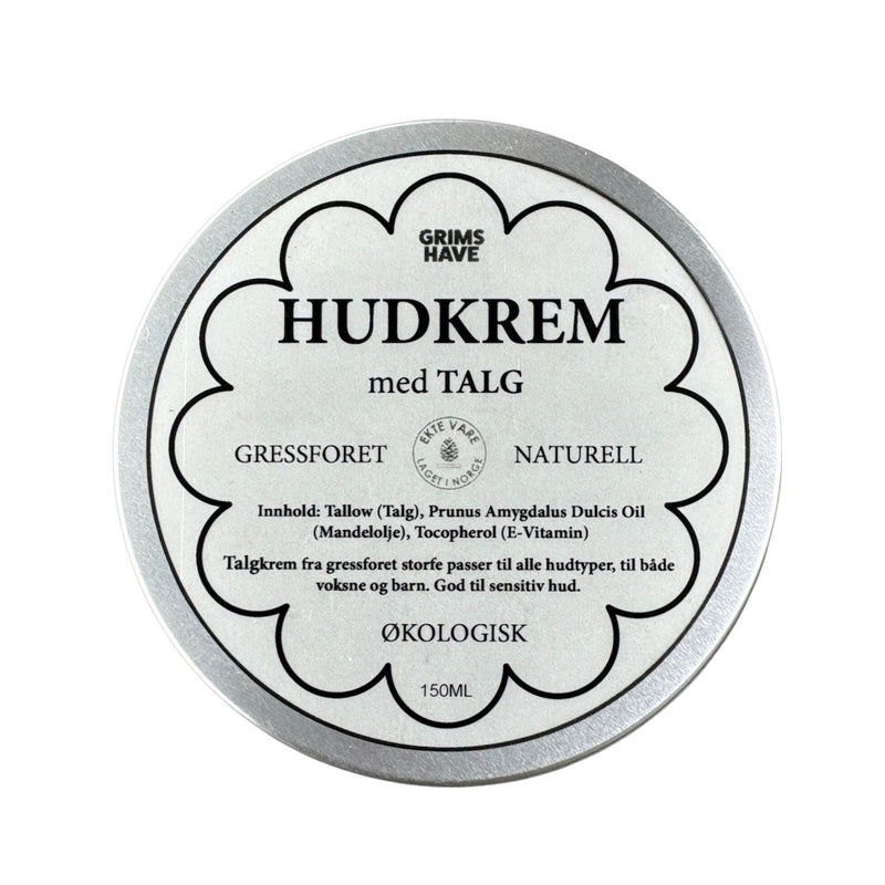 Grims Have | Talgkrem, Økologisk - Uten Dufttilsetning | 150 ml