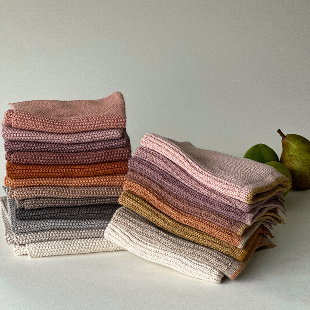 Aspegren | Økologiske Kjøkkenkluter 2 pk, Mauve - 25 x 25 cm