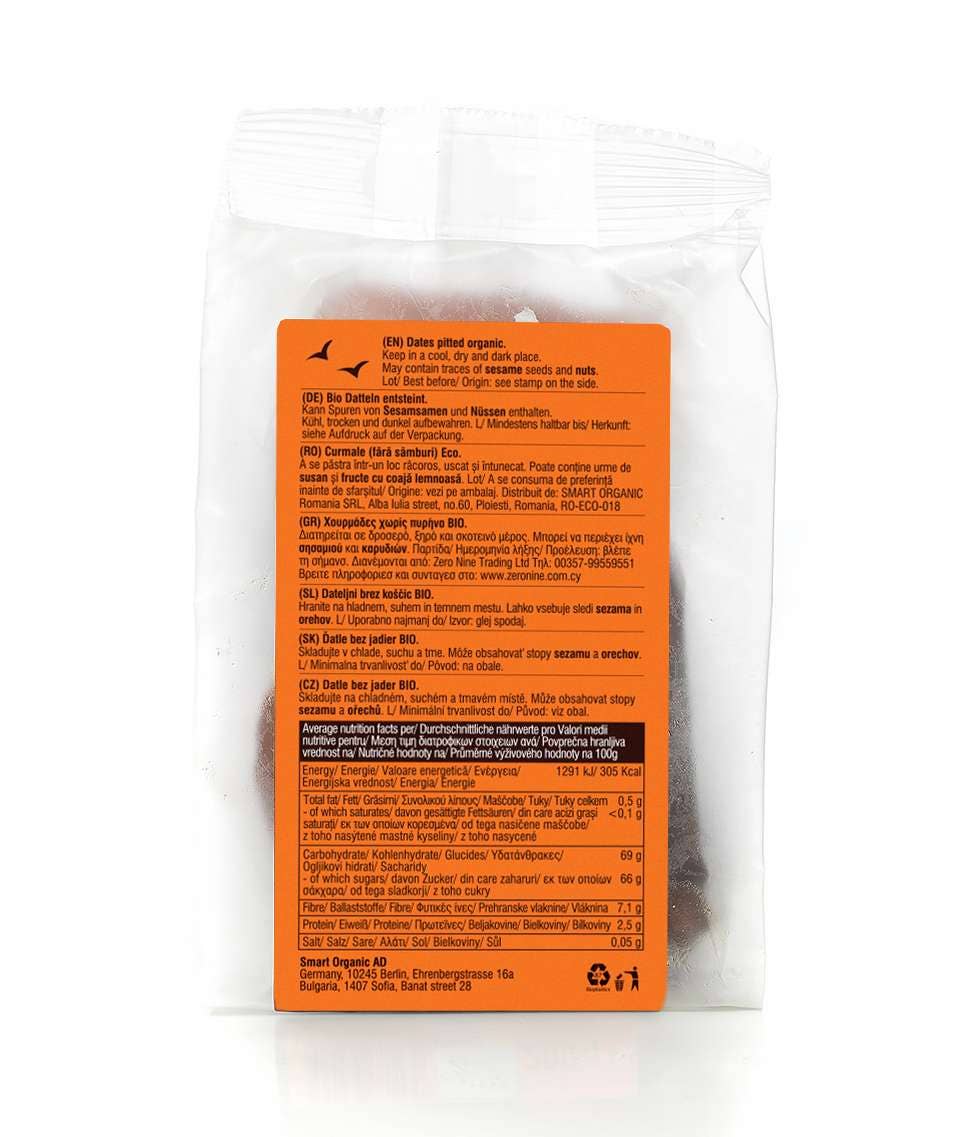 Smart Organic | Økologiske Dadler, Steinfrie – 200 g