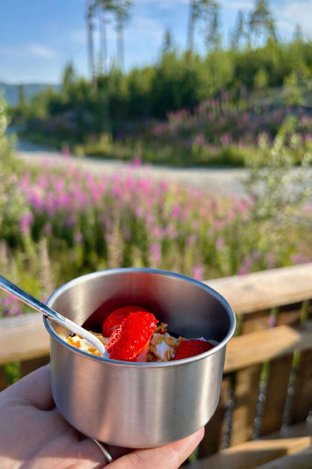 GØLI | Matboks i Rustfritt Stål 1400 ml - inkl 200 ml Rund Snackboks med Lokk