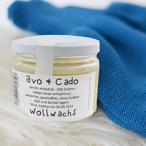 avo+cado | Lanolin 100% / Wool Wax for Impregnering av Ull, 200g