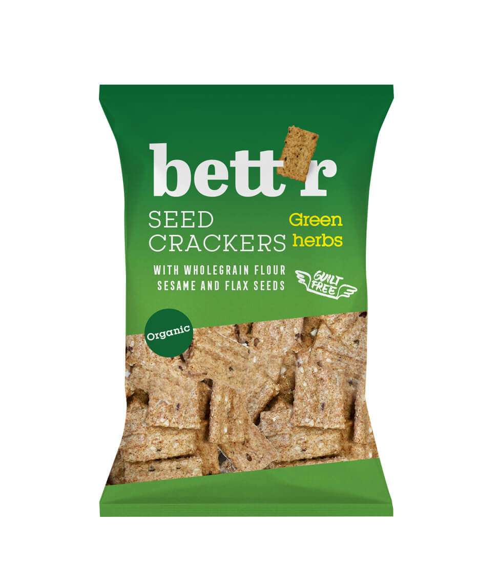 Smart Organic | Bett’r – Økologiske seed crackers med urter – 150 g