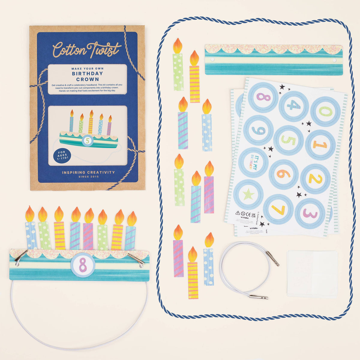 Cotton Twist | Lag din egen bursdagskrone | DIY hobbysett