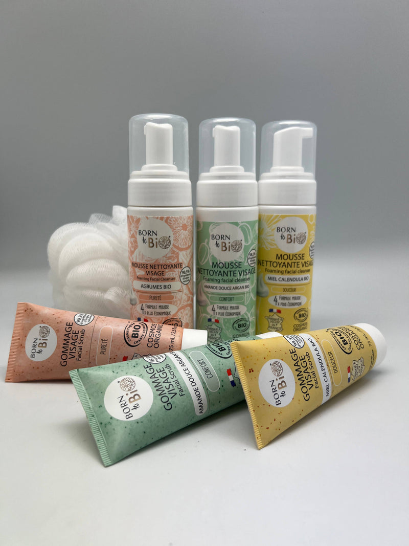 Born to Bio | Ansiktsskrubb – Mandel & Argan - for normal hud (Økologisk)