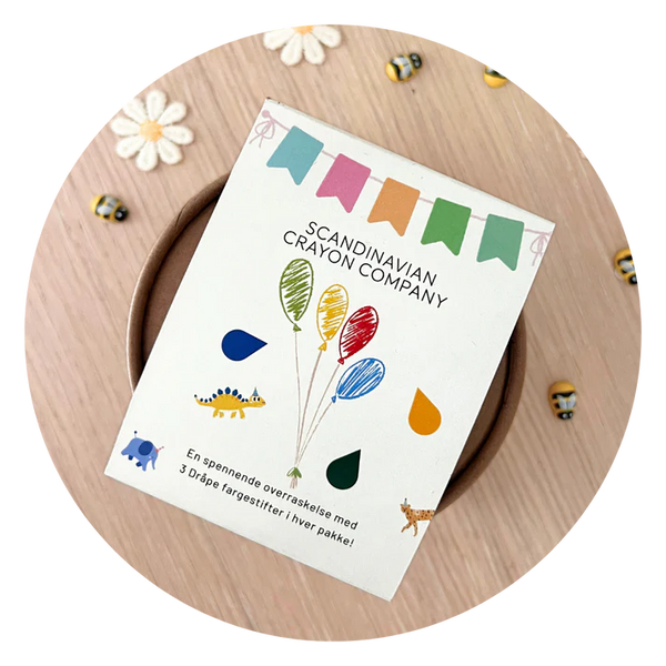 Scandinavian Crayon Company | Dråpe Minifest Bivoks Fargestifter (3stk)