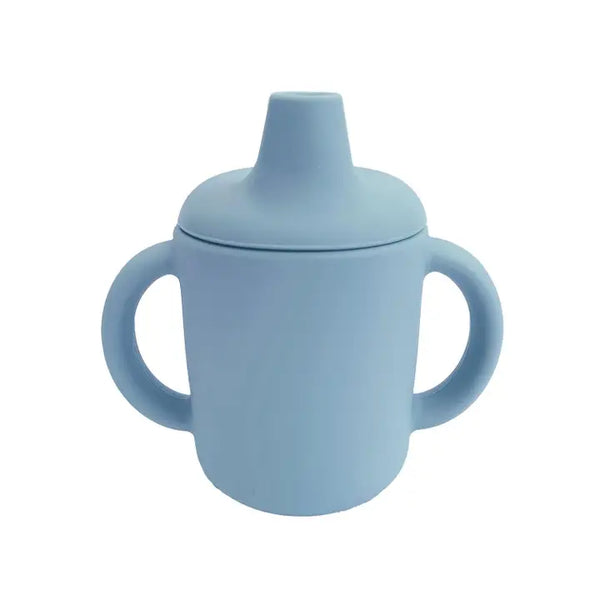 Summerville Organic | Silikonkopp med tut, LFGB-sertifisert | Stone Blue