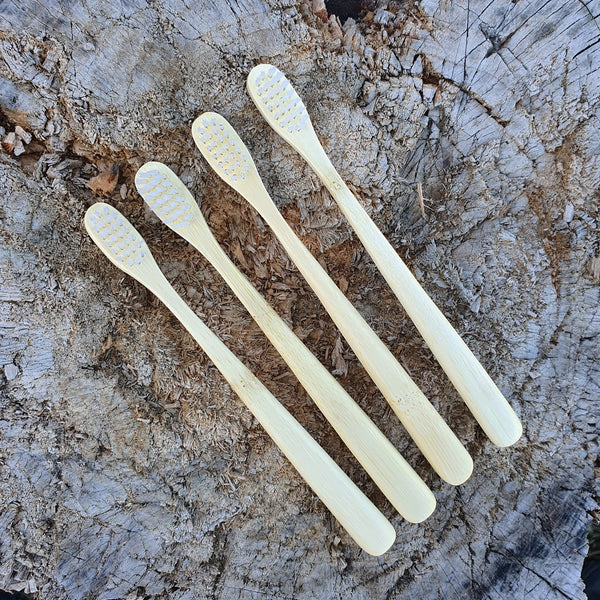 Summerville Organic | Tannbørster til barn, 4-pk - Natur