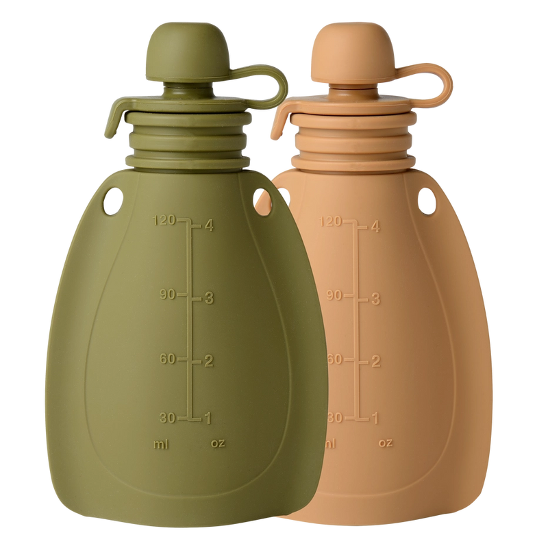 mininor | Klemmepose / Smoothiepose, 2 PK, 120 ml | Moss Green/Roe Deer