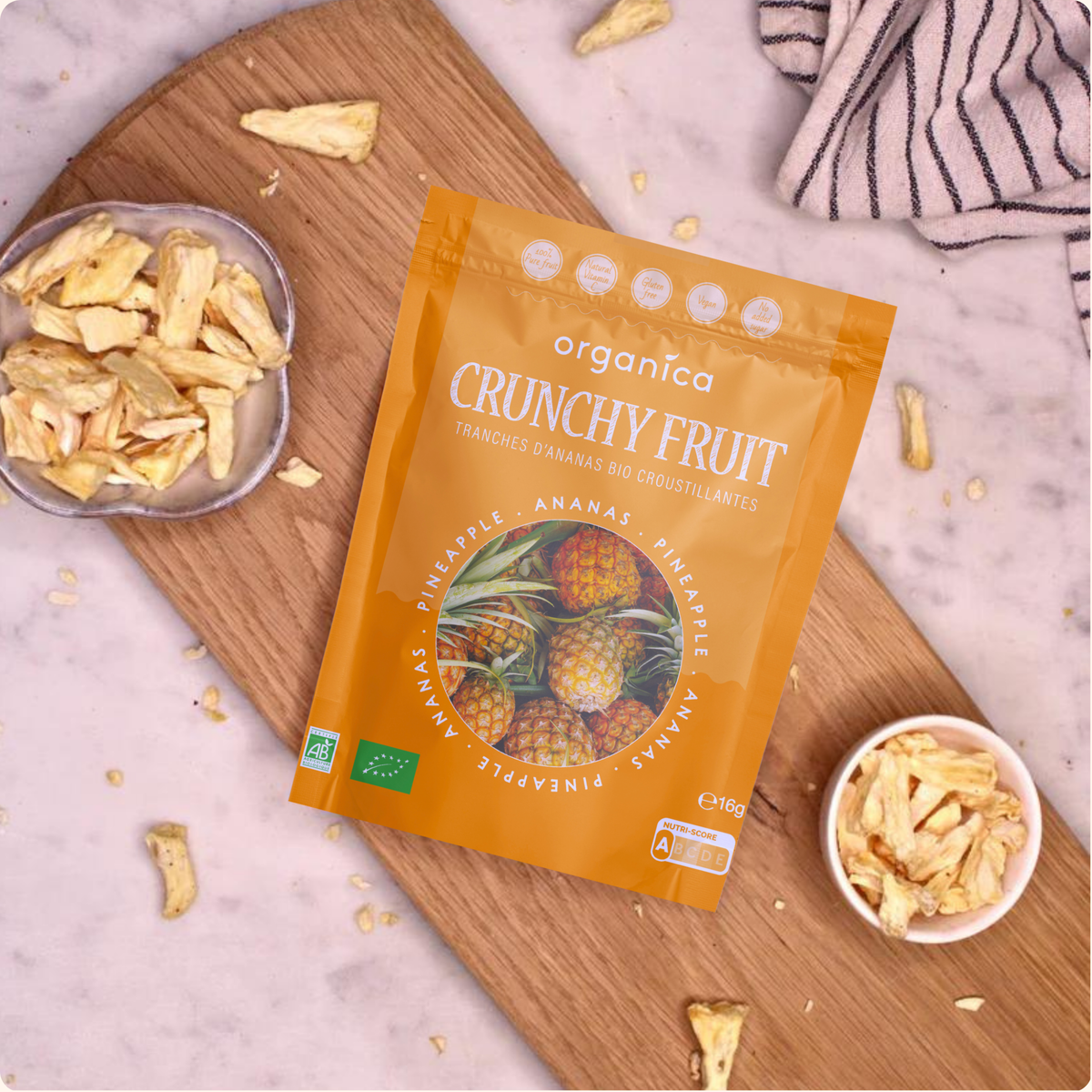 Organica | Økologisk Ananas, Frysetørret, 100% Ren Frukt | 16g ~ 116g
