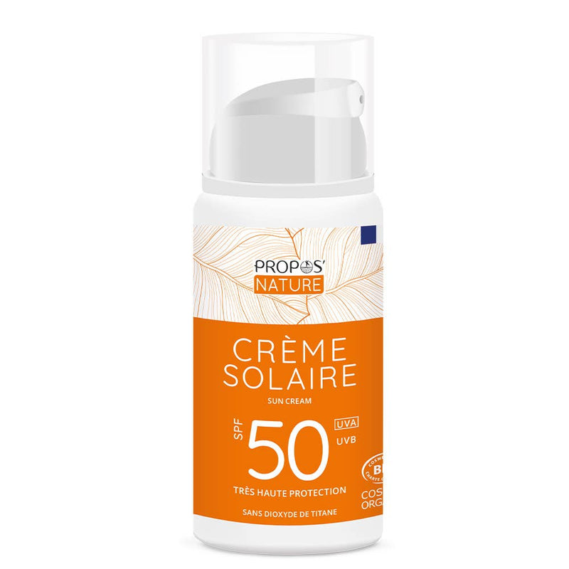 Propos'Nature | Økologisk Solkrem SPF 50, 100% Naturlige Ingredienser - 100 ml