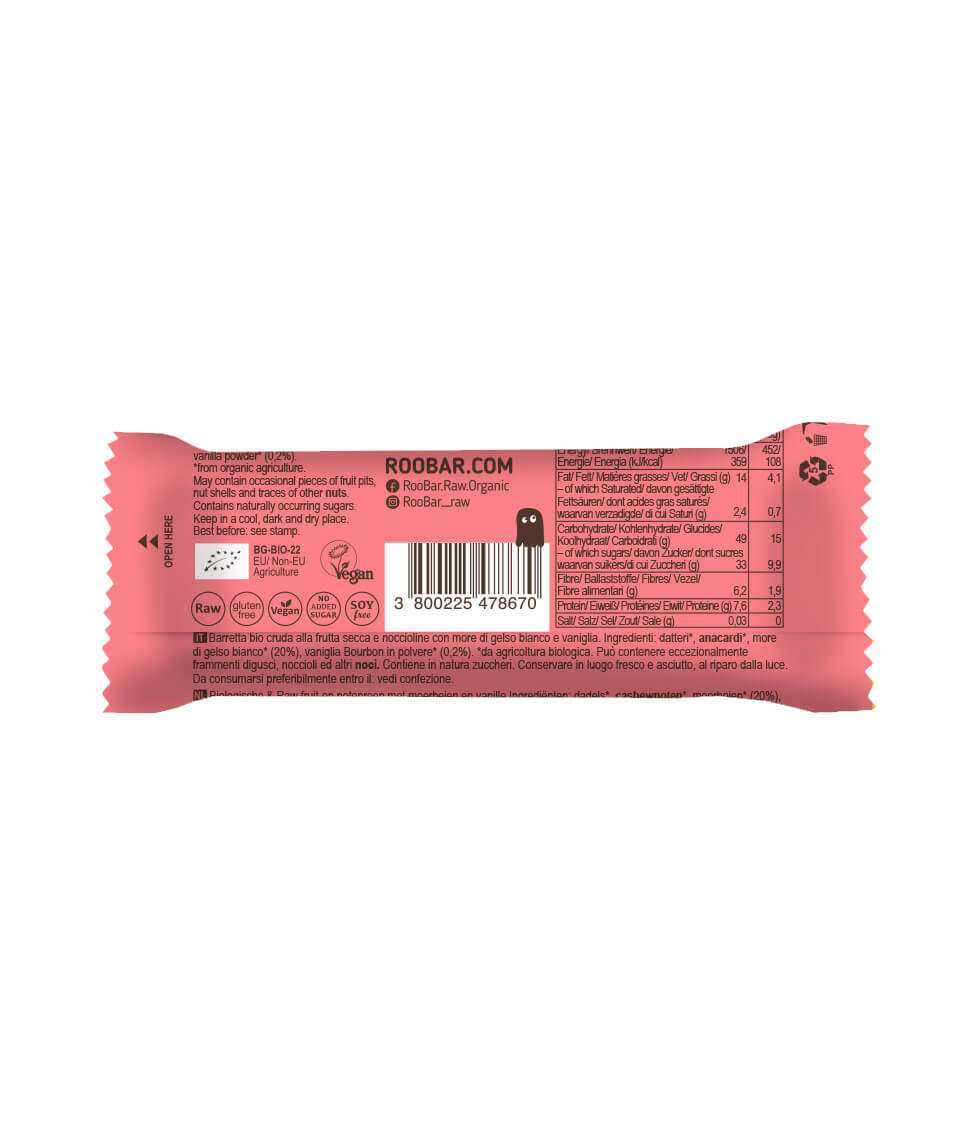 Smart Organic | Økologisk Fruktbar med Morbær og Vanilje, Roobar – 30 g