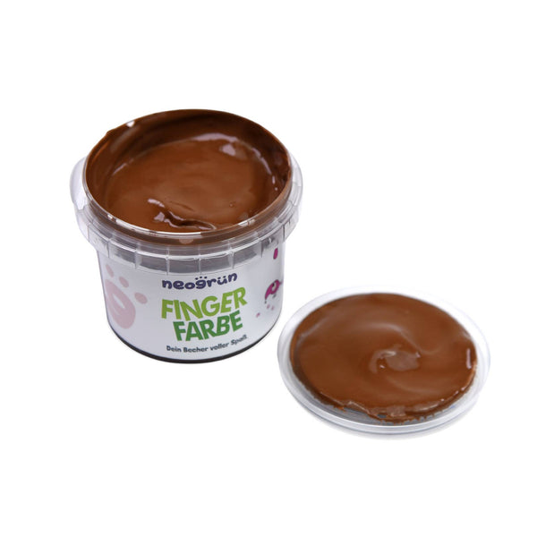 neoGRÜN | Fingermaling, Økologisk / Vegansk, 120g | Brun