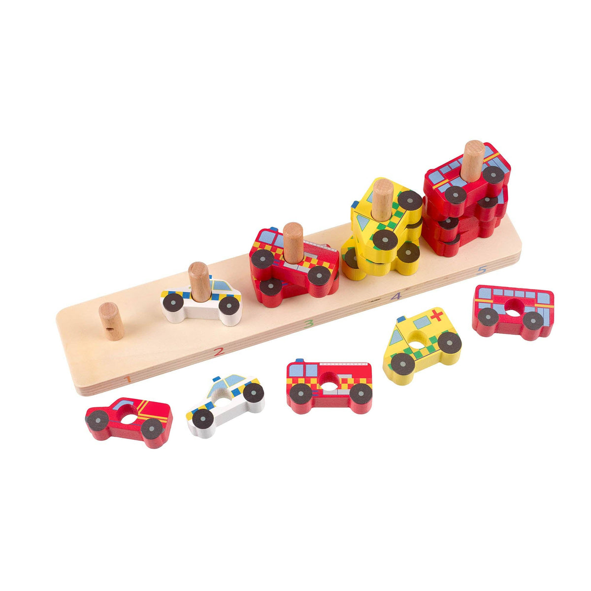 Orange Tree Toys | Utrykningskjøretøy | Telle- og Stablespill