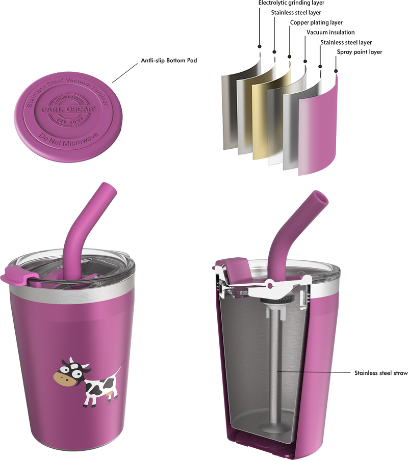 Carl Oscar | TEMP Tumbler™ 0.25 L, Kopp i rustfritt stål - Purple