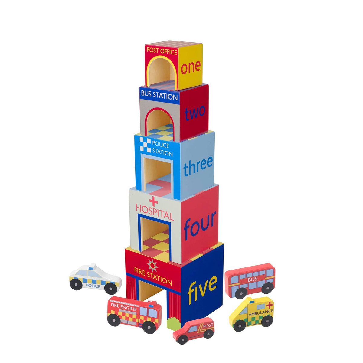 Orange Tree Toys | Stableklosser i tre | Kjøretøy og Garasjer