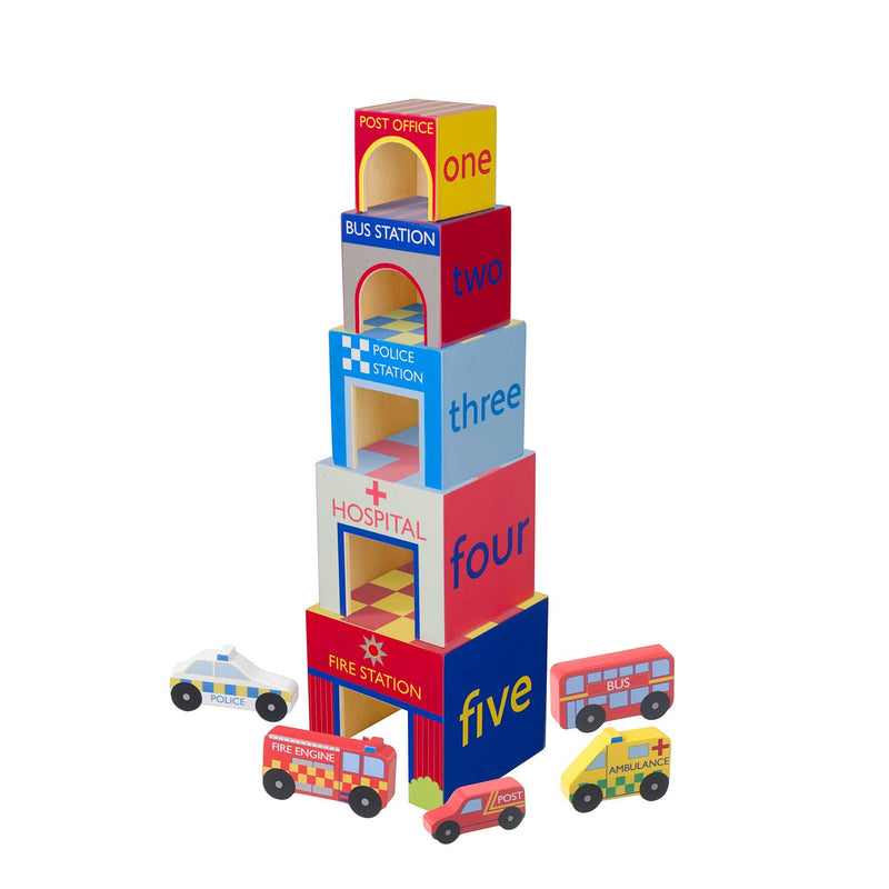 Orange Tree Toys | Stableklosser i tre | Kjøretøy og Garasjer