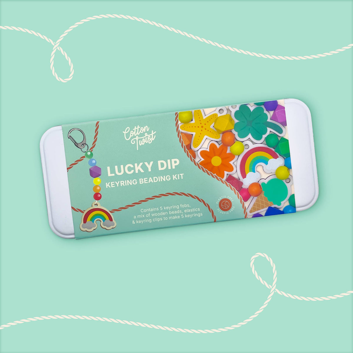 Cotton Twist |  Lag dine egne Nøkkelringer, 5 stk - Lucy Dip