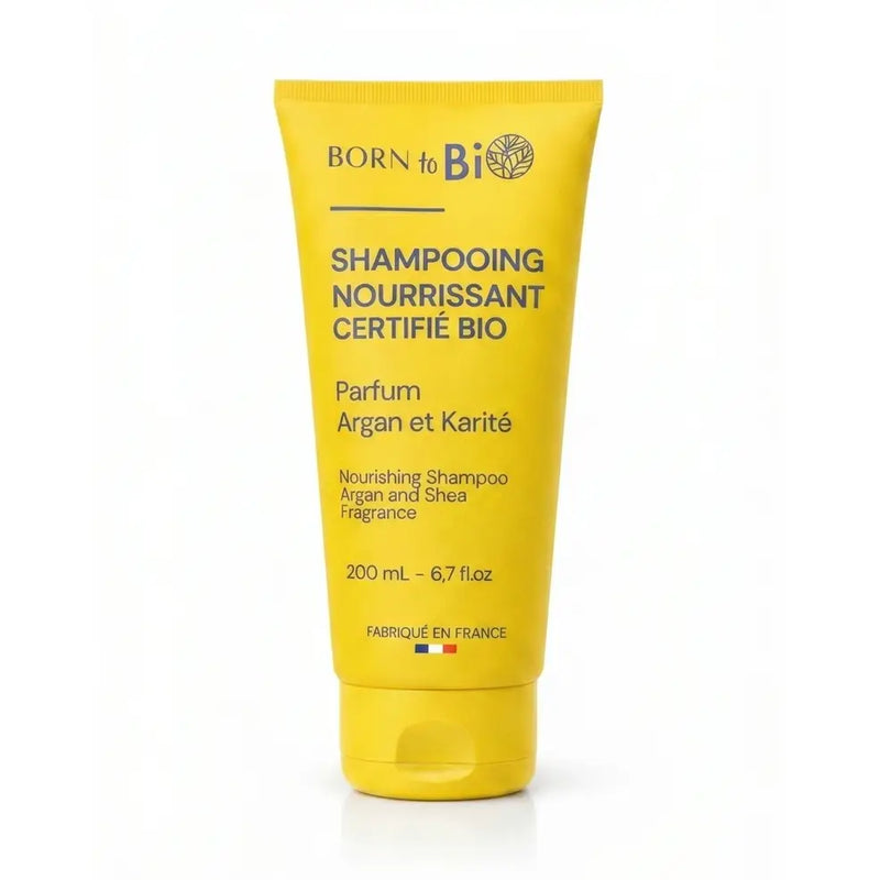 Born to Bio | Shampo, Økologisk, Argan & Sheasmør, for Tørt og Skadet Hår | 200 ml