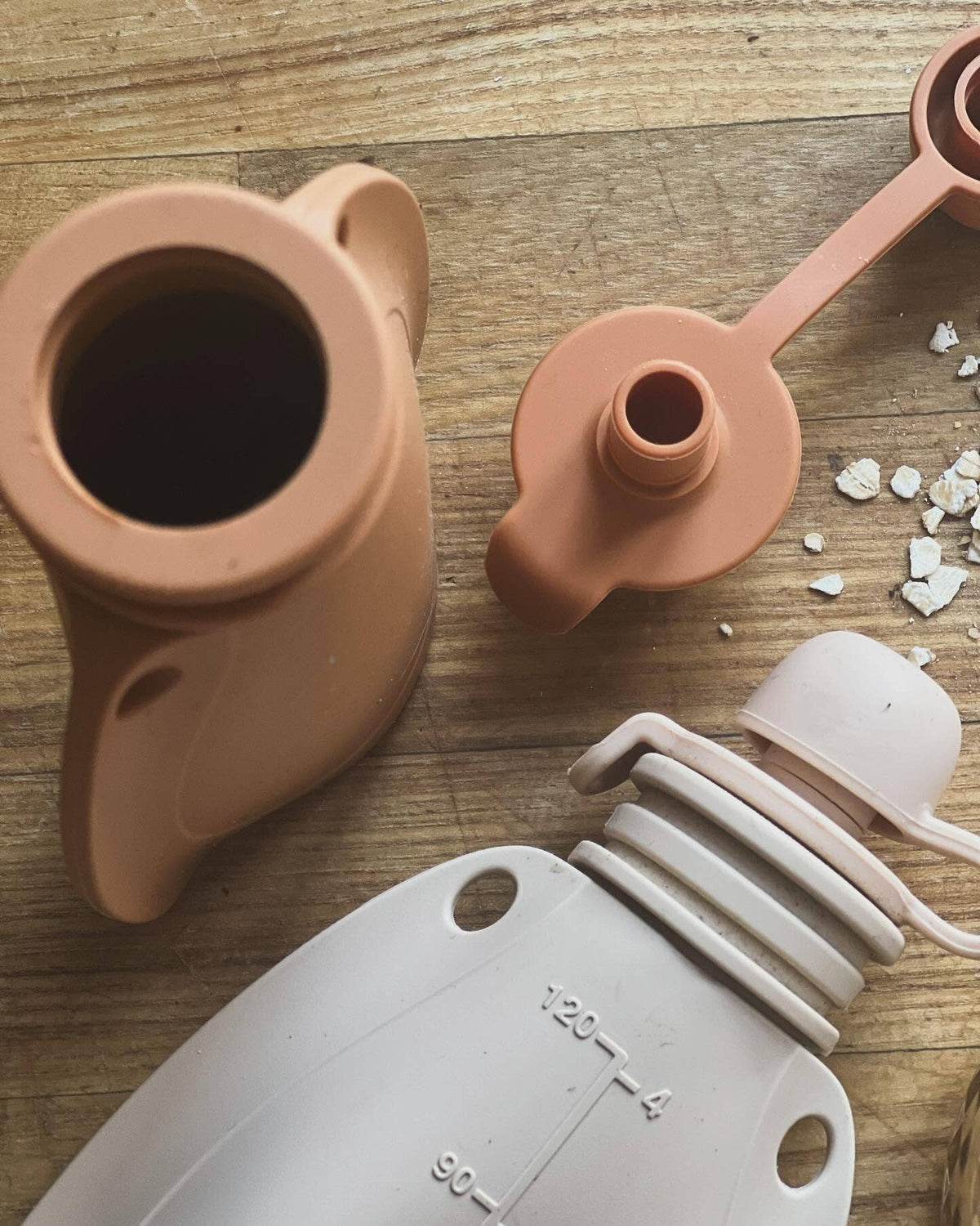 mininor | Klemmepose / Smoothiepose med skje, 120 ml | Roe Deer