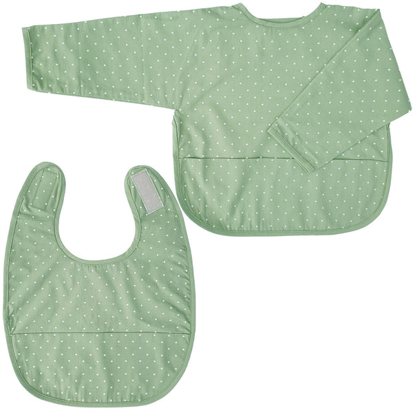 Summerville Organic | Kortermet og Langermet smekke | 100% økologisk bomull | Cameo Green Dotty