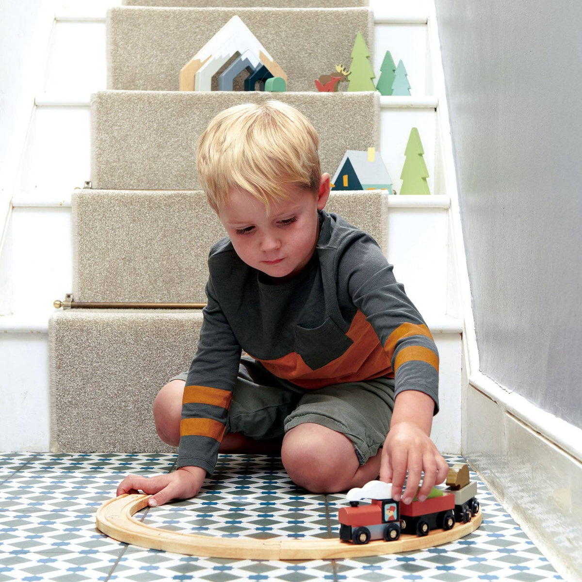 Tender Leaf | Mitt Første Togsett, "Treetops Train Set" - 99%* Plastfri