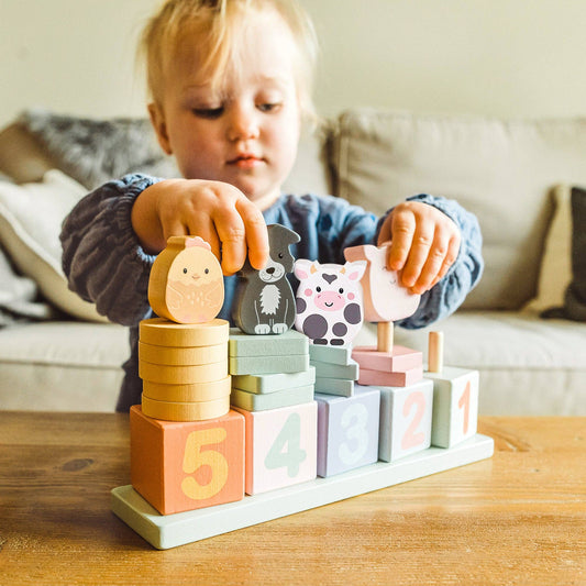 Orange Tree Toys | Gårdsdyr | Telle og Stablespill