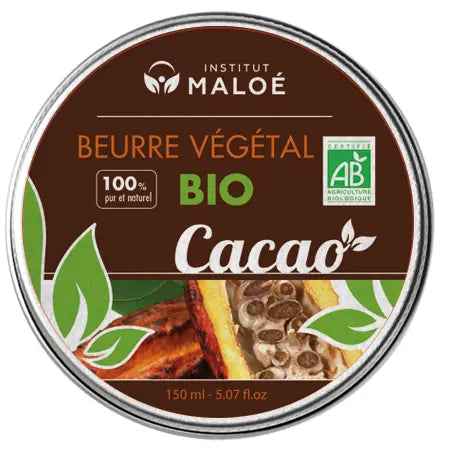 Institut Maloé | Kakaosmør, Økologisk, Perfekt for Tørr Hud | 150 ml