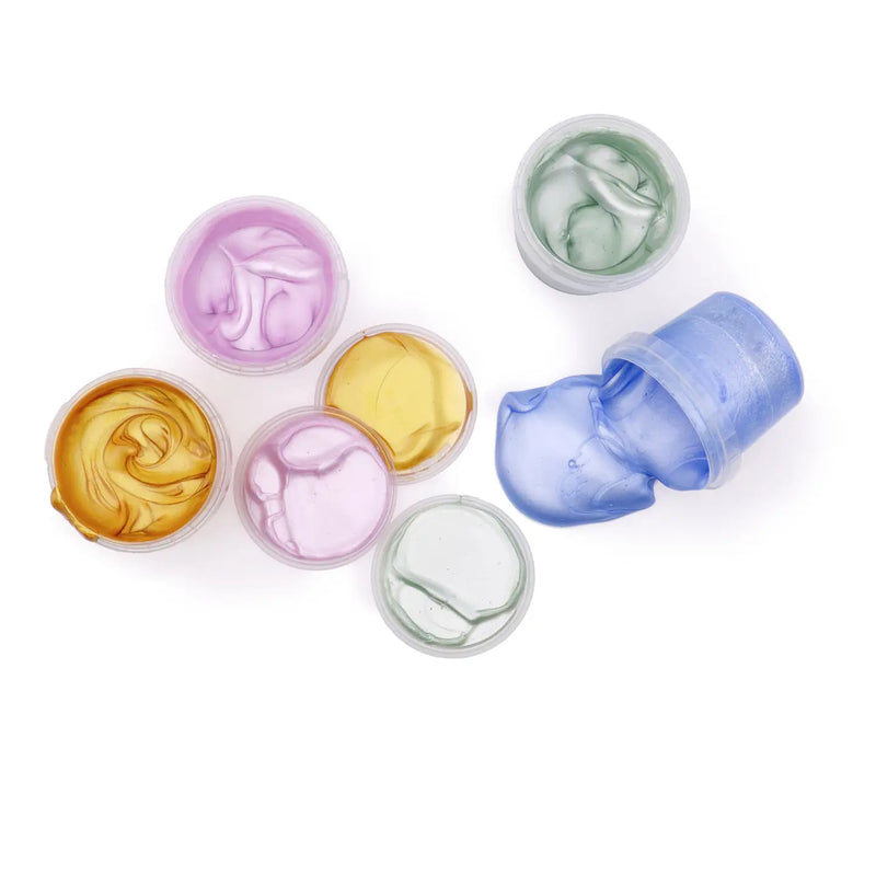 neoGRÜN | Fingermaling, Økologisk og Vegansk, Sett "Crystal Mika" | Rose Quartz, Sapphire, Jade, Gold