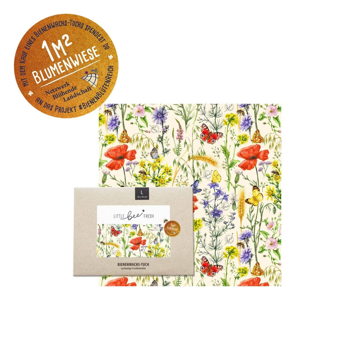 Little Bee Fresh | Bivokspapir L 35 × 35 cm – Bee Dream