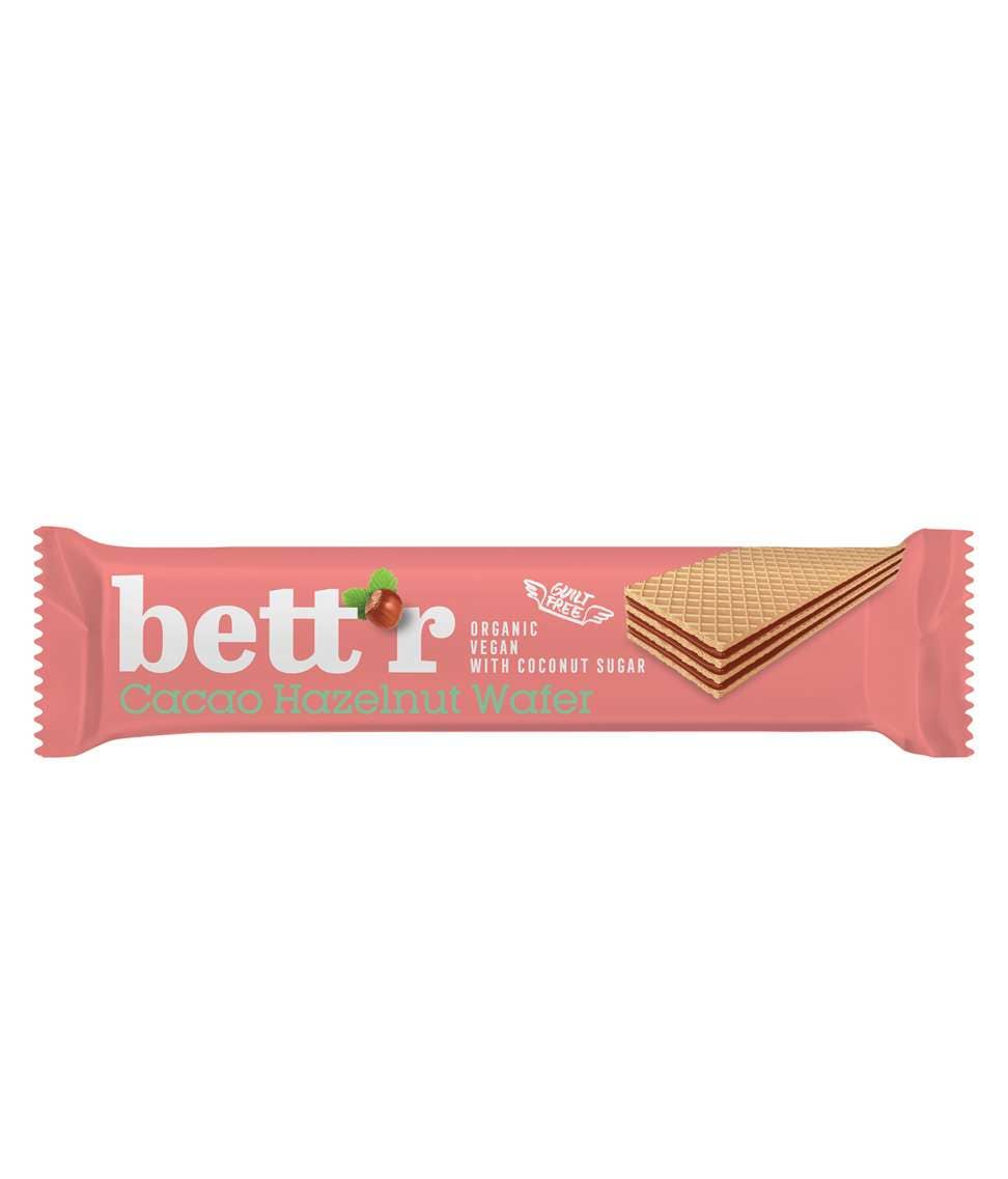 Smart Organic | Økologisk Kakao / Hasselnøtt Wafer, Bett'r - 30g