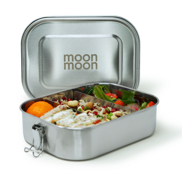 moonmoon | Lekkasjesikker bento matboks i 100% rustfritt stål | 1.4L
