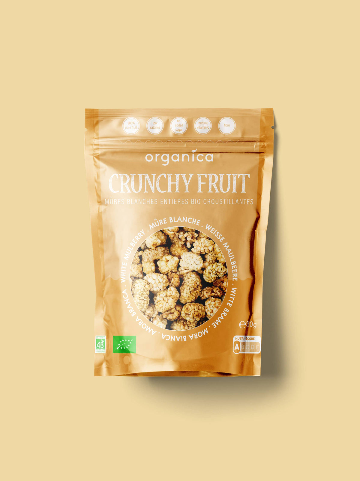 Organica | Økologiske Morbær, Frysetørret, 100% Ren Frukt | 30g ~ 360g