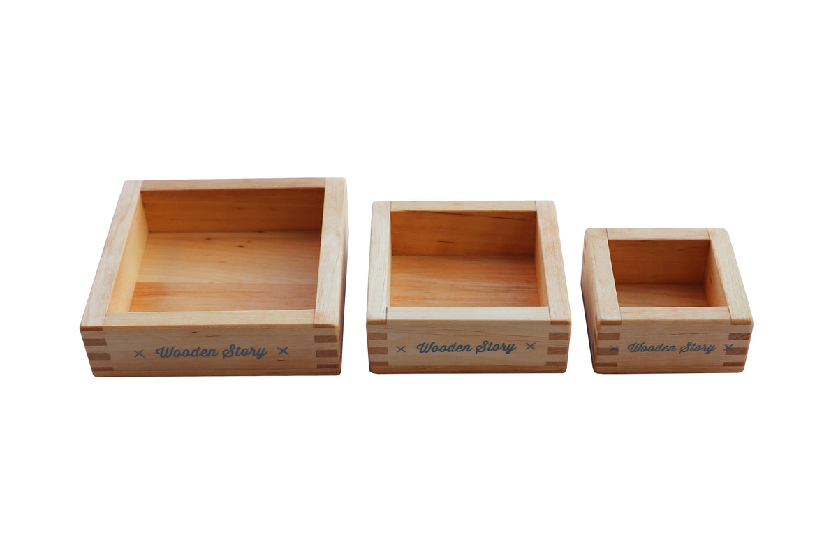 Wooden Story | Montessori sorteringsbrett i tre – 3 stk