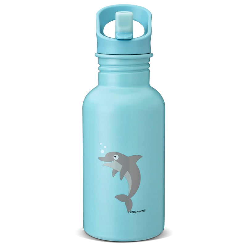 Carl Oscar | STEELish™ Flask 0.5L, Blå Delfin