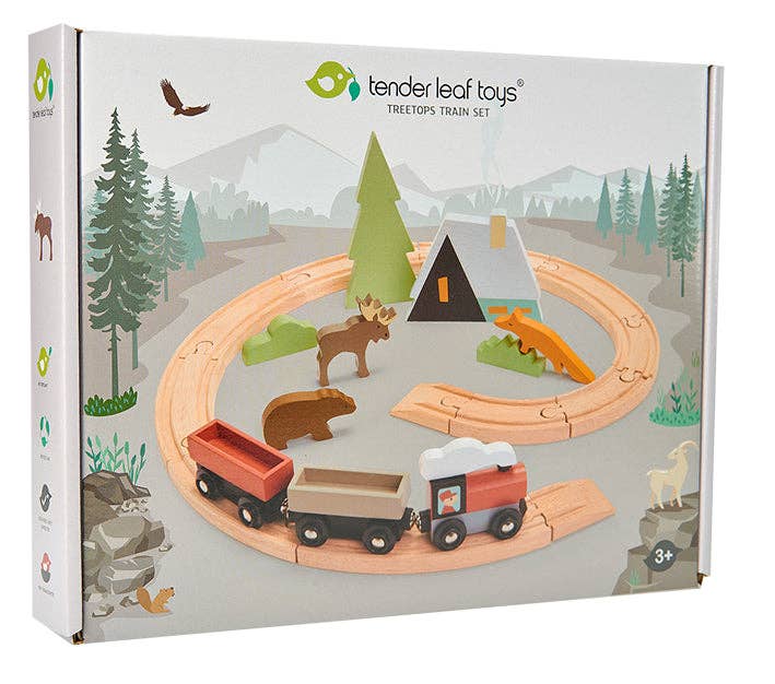 Tender Leaf | Mitt Første Togsett, "Treetops Train Set" - 99%* Plastfri