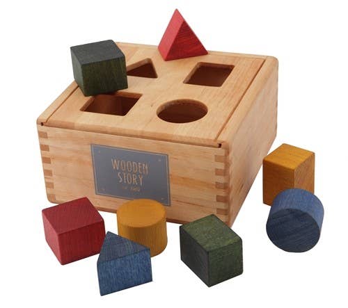 Wooden Story | Puttekasse i tre, Montessori treleke - Regnbue