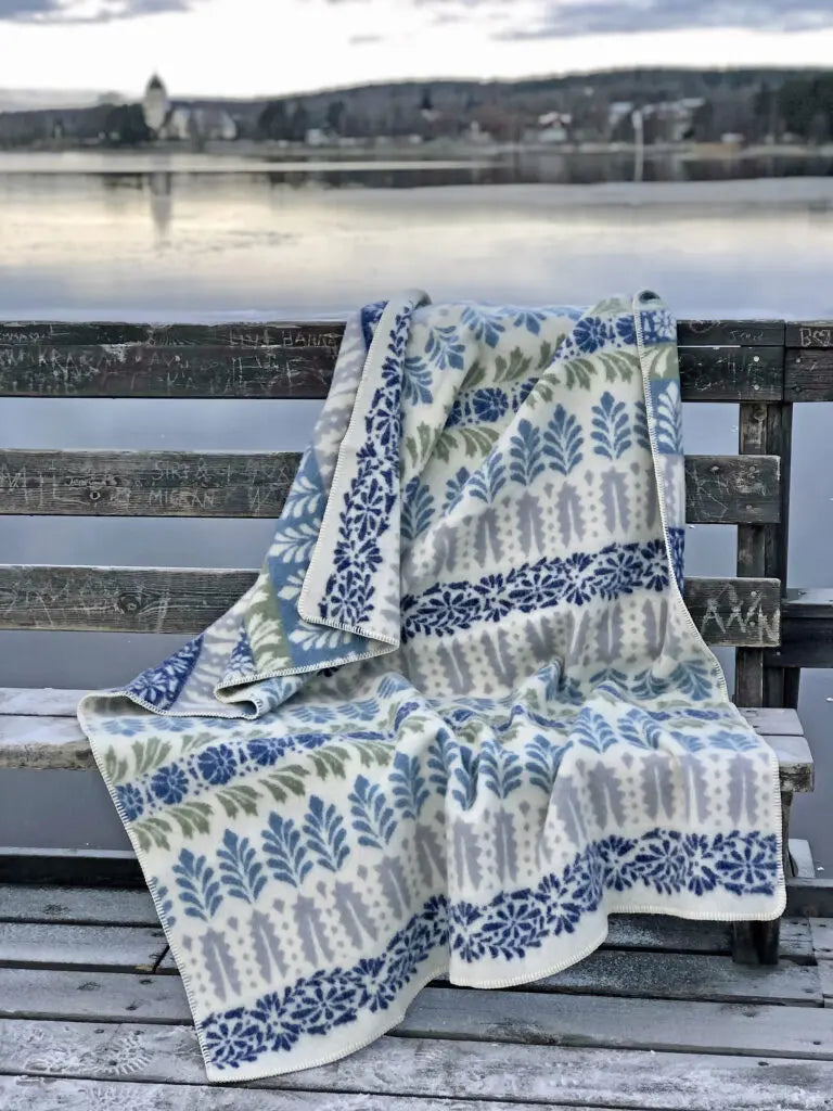 Klippan | Ullfiltpledd til Voksne – Arvet, 130×180 cm | Blå